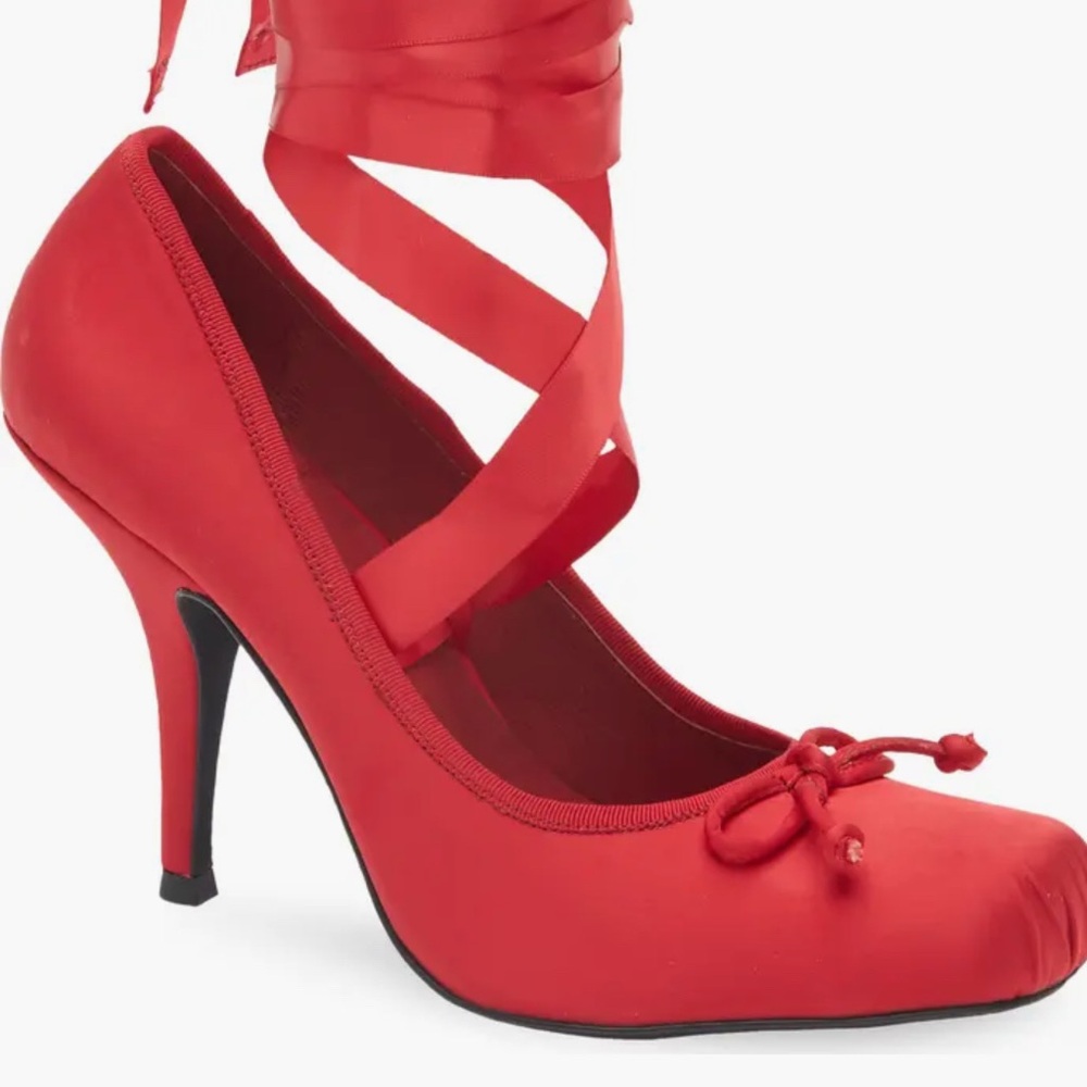 NIB Jeffrey Campbell Nympha Satin Ballerina Pump 10